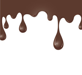 Vector of Melted chocolate dripping for background