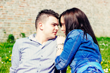 Fototapeta premium Beautiful couple date