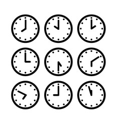 Silhouette clock icon