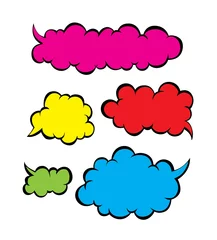 Möbelaufkleber Colorful Cloud Speech bubbles © NYgraphic