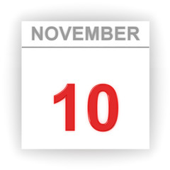 November 10. Day on the calendar.