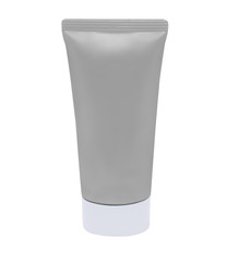 isolated Tube for Cosmetic Package in grey