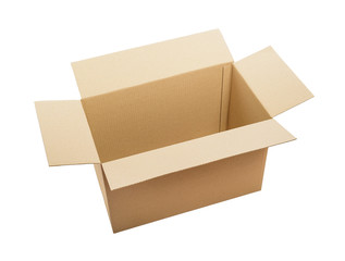 Opened cardboard box.