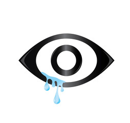 Vector of eye with tear
