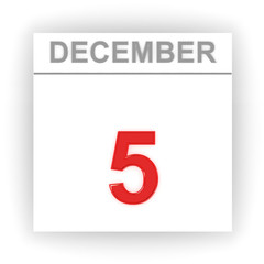 December 5. Day on the calendar.