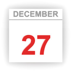 December 27. Day on the calendar.