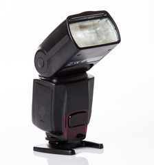 Photo camera flash isolated on white