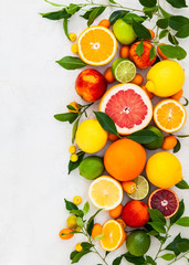 Fresh citrus fruits