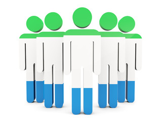 People with flag of sierra leone