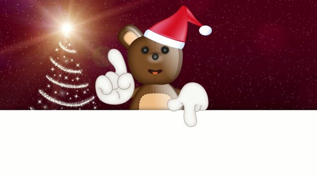 Toby Ted Teddy Bear Christmas Advertising Space