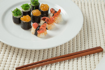 Japanese tasty sushi set