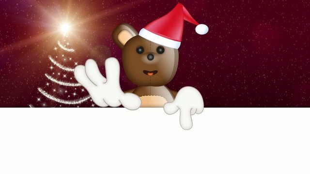 Toby Ted Teddy Bear Christmas Advertising Space
