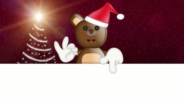 Toby Ted Teddy Bear Christmas Advertising Space