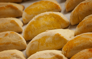 traditional Russian cuisine homemade biscuits with cheese, selec