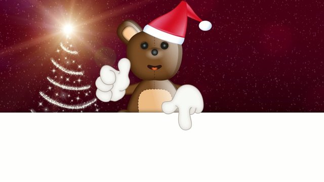 Toby Ted Teddy Bear Christmas Advertising Space
