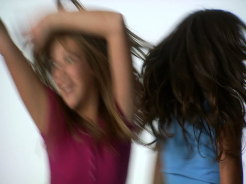 Three girls dancing