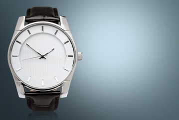 Watch. Men's mechanical watch isolated on white background