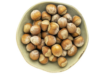bowl of hazelnuts