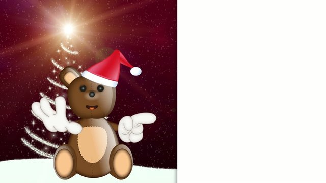 Toby Ted Teddy Bear Christmas Advertising Space