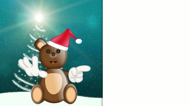 Toby Ted Teddy Bear Christmas Advertising Space