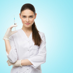 Doctor with syringe