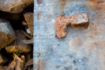 vintage rusty axe
