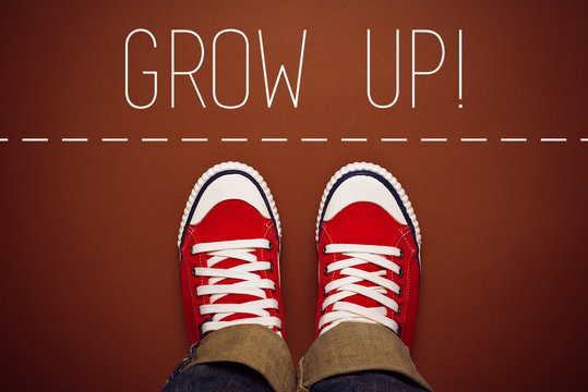 Grow Up Reminder for Young Person, Top View