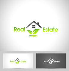 Real Estate Logo Leaf
