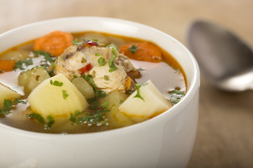 Homemade chicken soup