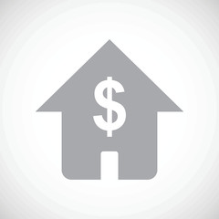 Dollar house black icon