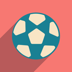 Flat with shadow icon and mobile applacation football