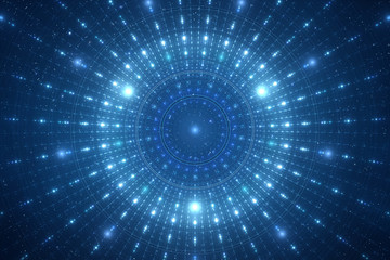 Abstract circular science fiction futuristic background © pixel