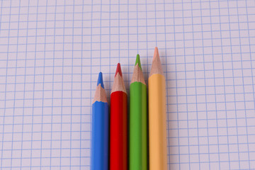 Crayons on graph paper