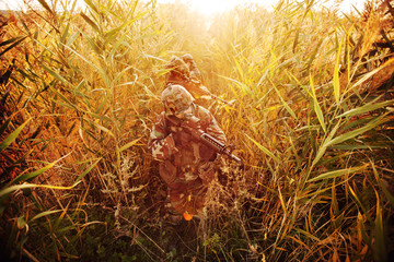 soldier aiming with rifle