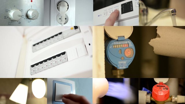 montage - power supplies - water, power, gas