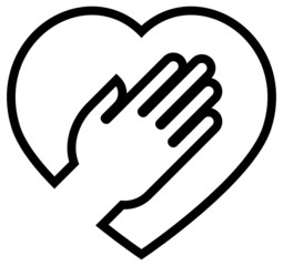 Hand on heart icon