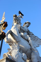 Mercure mont&eacute; sur P&eacute;gase