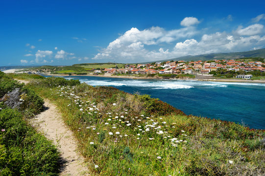 Scenic landscape of the coast of Sardinia