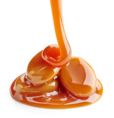 caramel candies and sauce