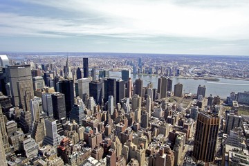 New york city view from atop