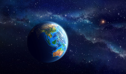Obraz na płótnie Canvas Planet Earth in deep space