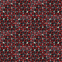 Geometric seamless pattern in red, white and black colors
