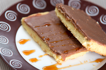 chocolate cake on a plate