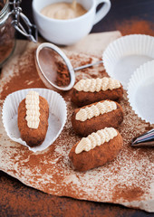 Chocolate truffle rum balls cakes