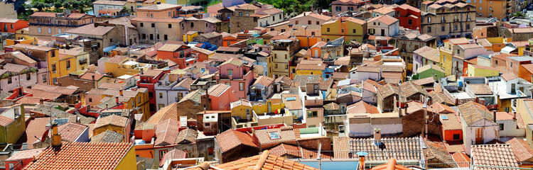 Colorful houses of Bosa town