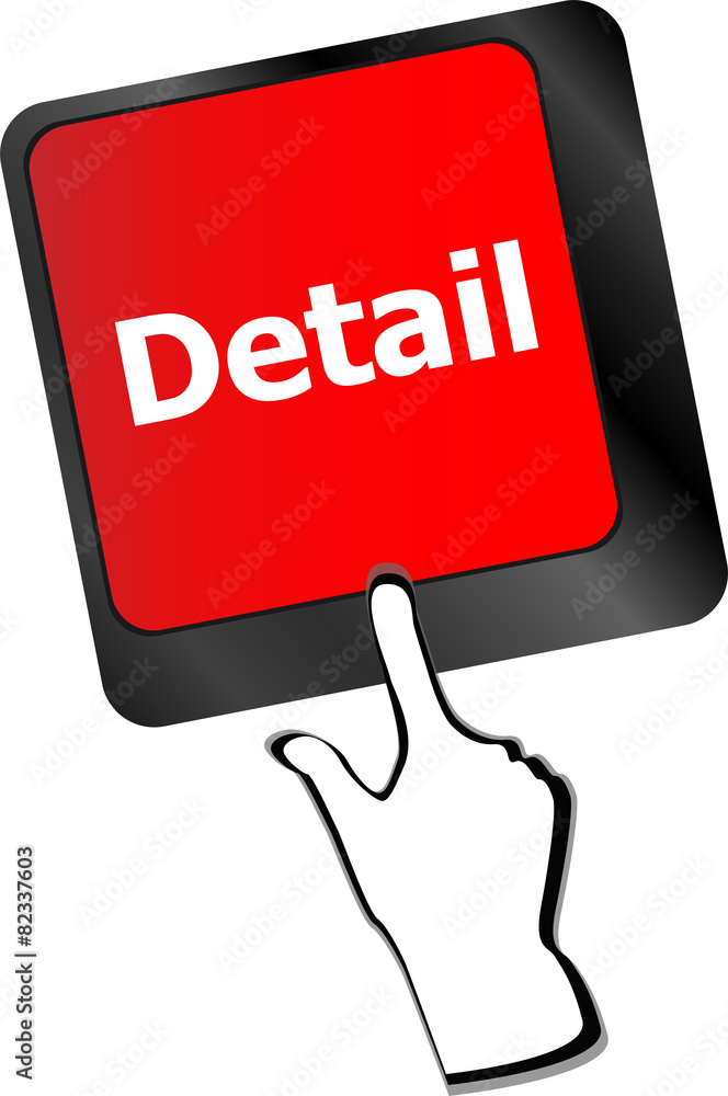 Poster detail of the keyboard with color key detail vector