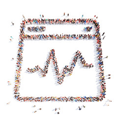 people in the form of a graph.