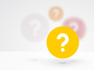 question mark icon on a background blur - 82338059