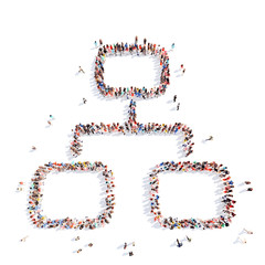 people in the form of a graph.