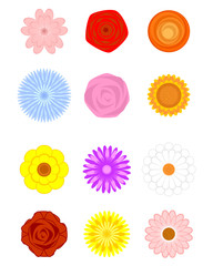 Floral shapes set